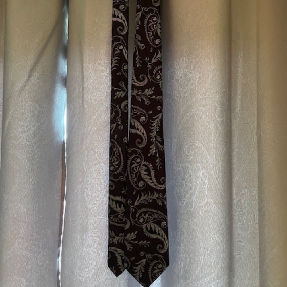 Purple & Silver Silk Tie